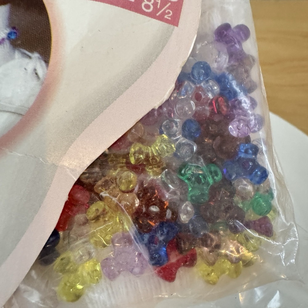 Vtg Toddler Girls Beaded Sock Kit Lot Bobby Sockies Pink Purple 80s 90s NOS - Picture 5 of 9
